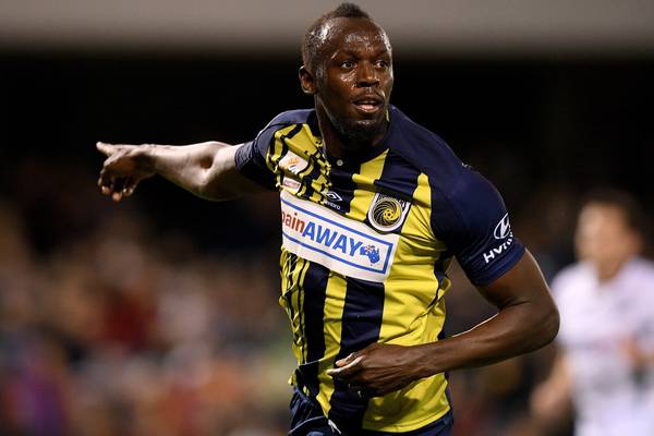 Usain Bolt nets brace in first match for Central Coast Mariners