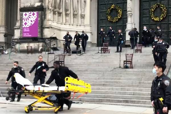 Gunman shot to death by police at landmark New York cathedral