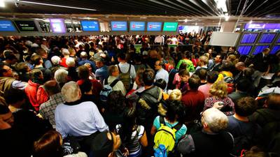 Chaos at Frankfurt airport as strike halts traffic